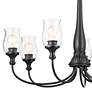 Thumbnail3 of Kichler Melis 35.8" Wide Black Finish Hurricane Glass Chandelier more views