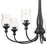 Thumbnail4 of Kichler Melis 35.8" Wide Black Finish Hurricane Glass Chandelier more views