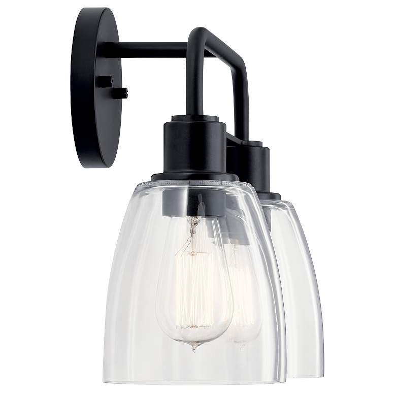 Image 6 Kichler Meller 13" High Black 2-Light Wall Sconce more views