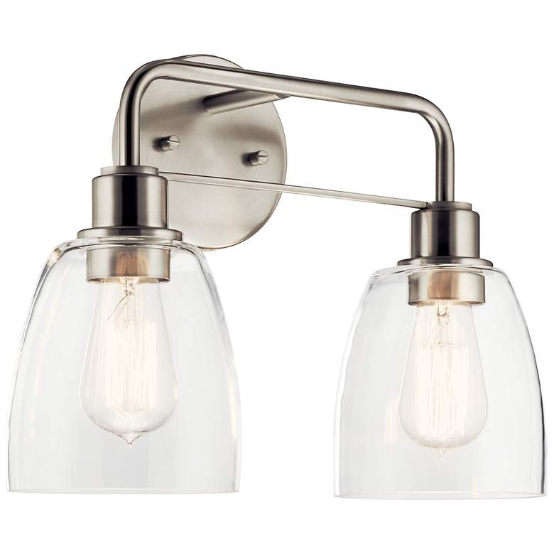 Image 2 Kichler Meller 15 1/4" Wide Brushed Nickel 2-Light Bath Light