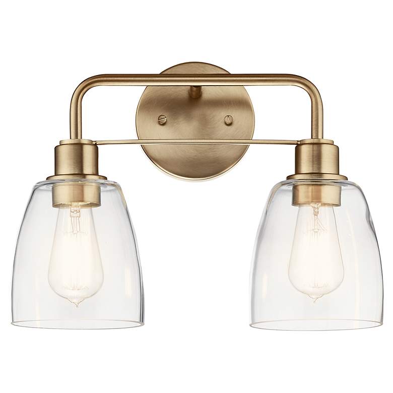 Image 5 Kichler Meller 15 1/4"W Champagne Bronze 2-Light Wall Sconce more views