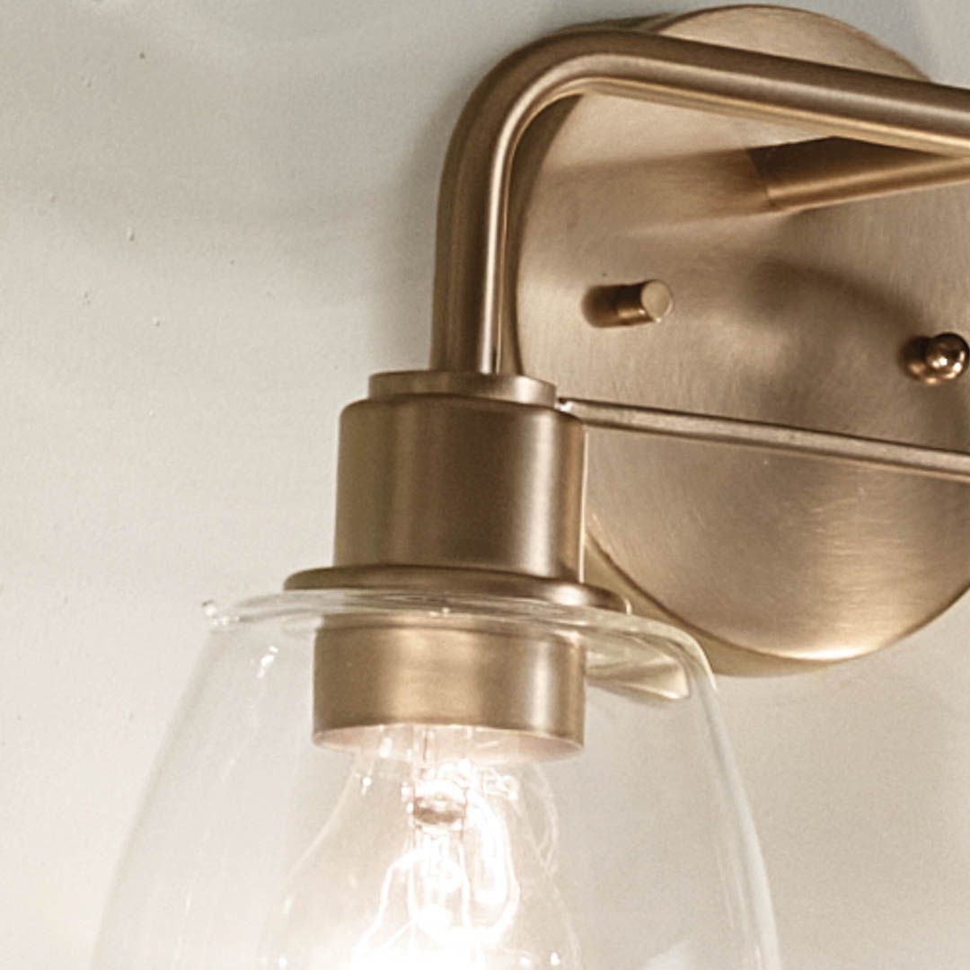 Kichler Meller 15 1/4"W Champagne Bronze 2-Light Wall Sconce in scene