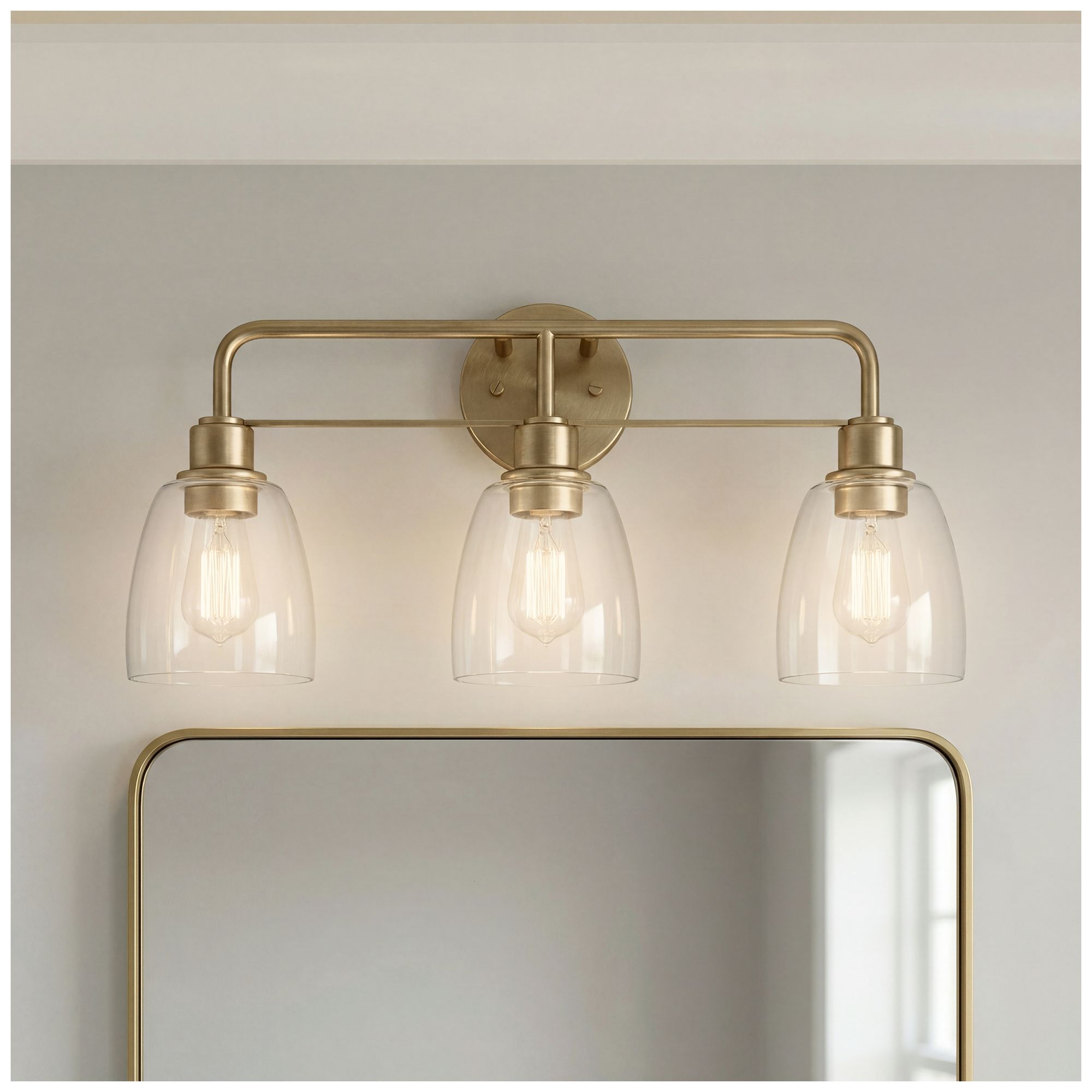 Kichler Meller 24 1/4"W Champagne Bronze 3-Light Bath Light in scene