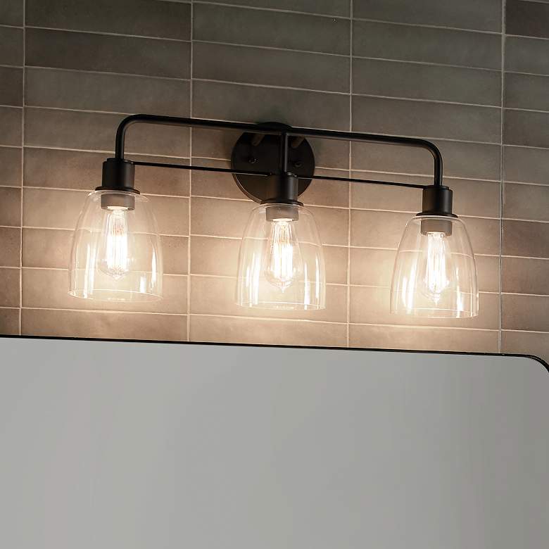 Image 1 Kichler Meller Black Bath 3Lt