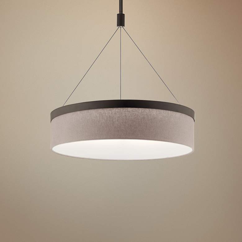Image 1 Kichler Mercel 18 1/2" Wide Olde Bronze LED Pendant Light