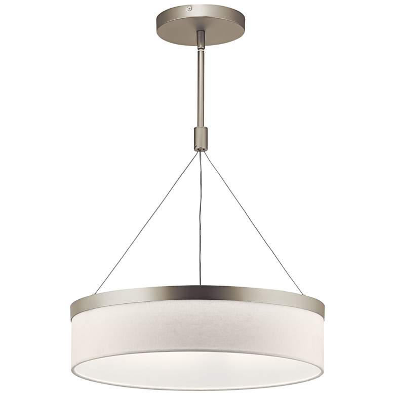 Image 2 Kichler Mercel 18 1/2" Wide Satin Nickel LED Pendant Light