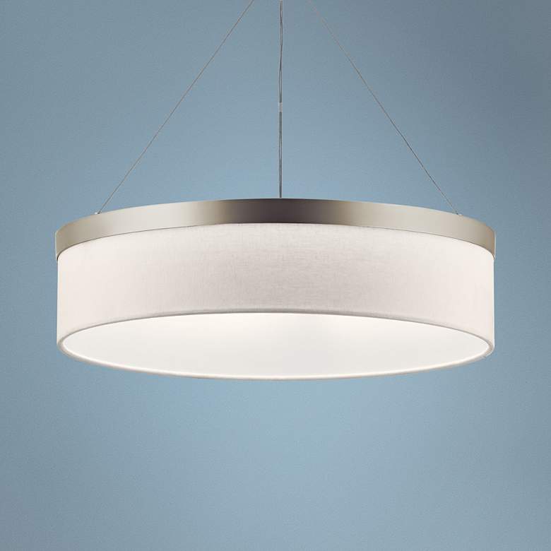 Image 1 Kichler Mercel 18 1/2" Wide Satin Nickel LED Pendant Light