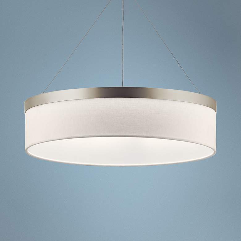 Image 1 Kichler Mercel 18 1/2 inch Wide Satin Nickel LED Pendant Light