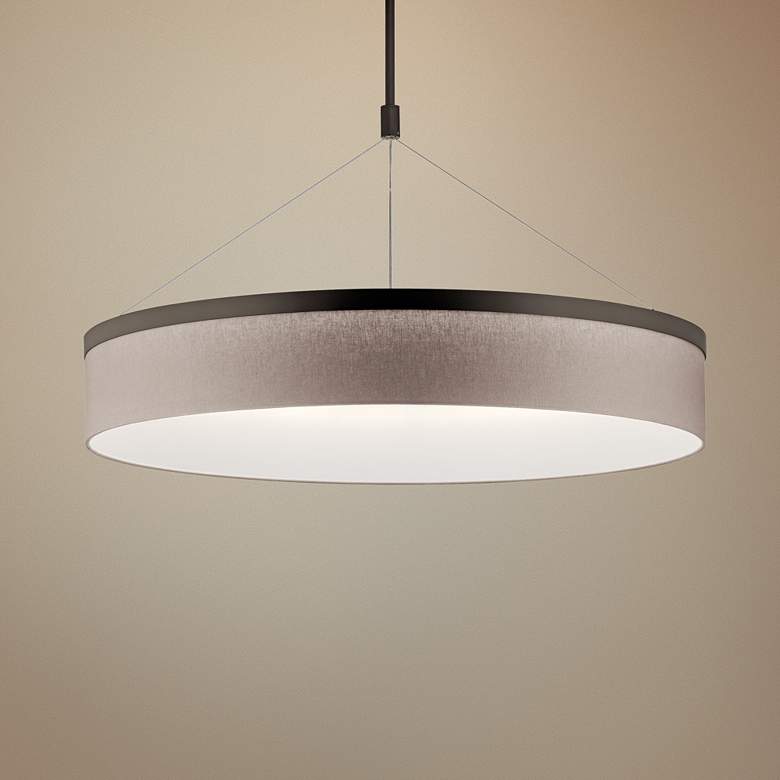 Image 1 Kichler Mercel 32 1/2" Wide Olde Bronze LED Pendant Light