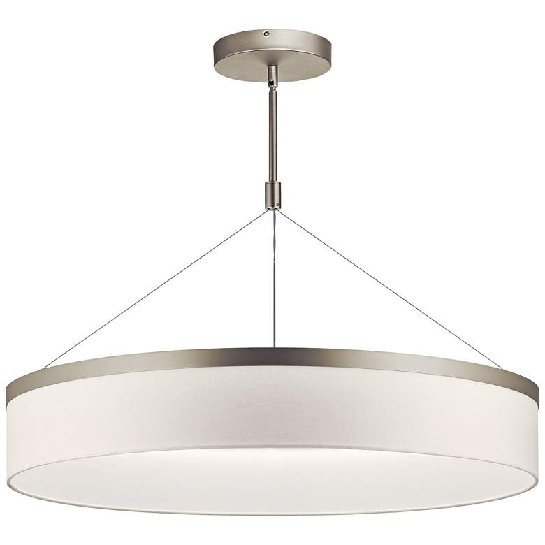 Image 2 Kichler Mercel 32 1/2" Wide Satin Nickel LED Pendant Light