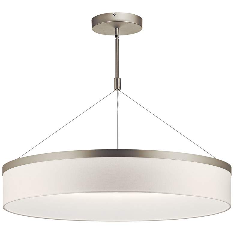 Image 2 Kichler Mercel 32 1/2 inch Wide Satin Nickel LED Pendant Light