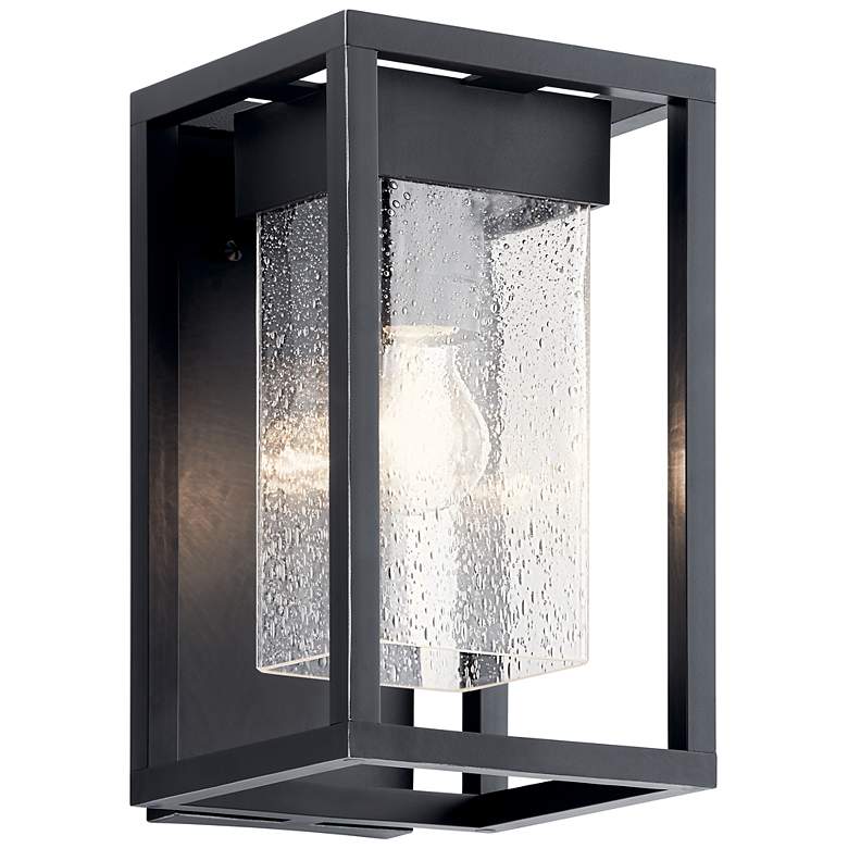 Image 2 Kichler Mercer 12 inch High Black Silver Outdoor Wall Light