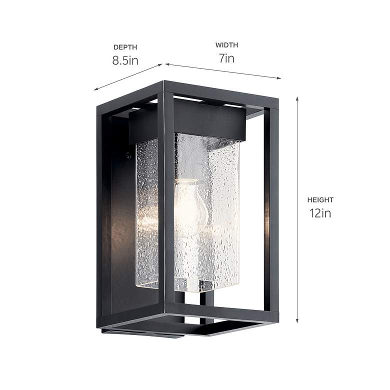Image 5 Kichler Mercer 12" High Black Silver Outdoor Wall Light more views