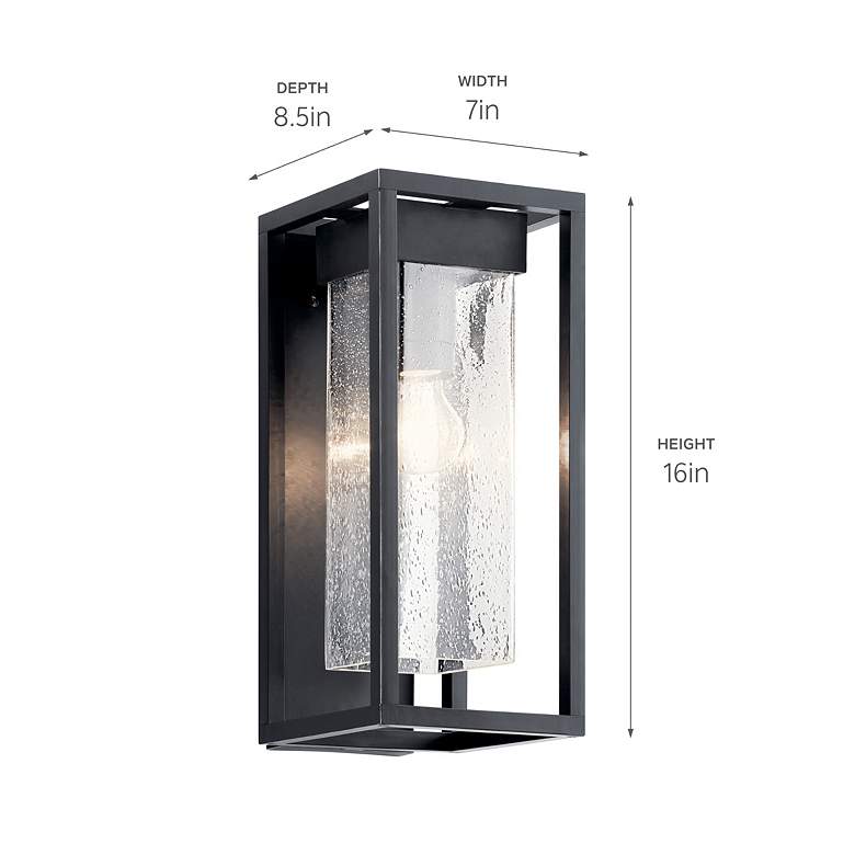 Image 5 Kichler Mercer 16" High Black Silver Outdoor Wall Light more views