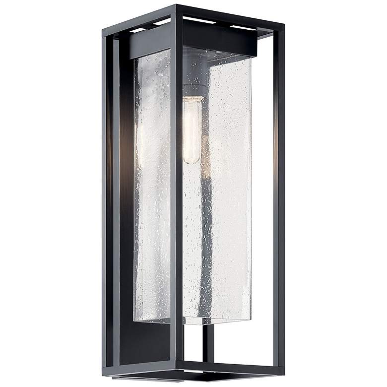 Image 1 Kichler Mercer 24" High Black Rectangular Outdoor Wall Light