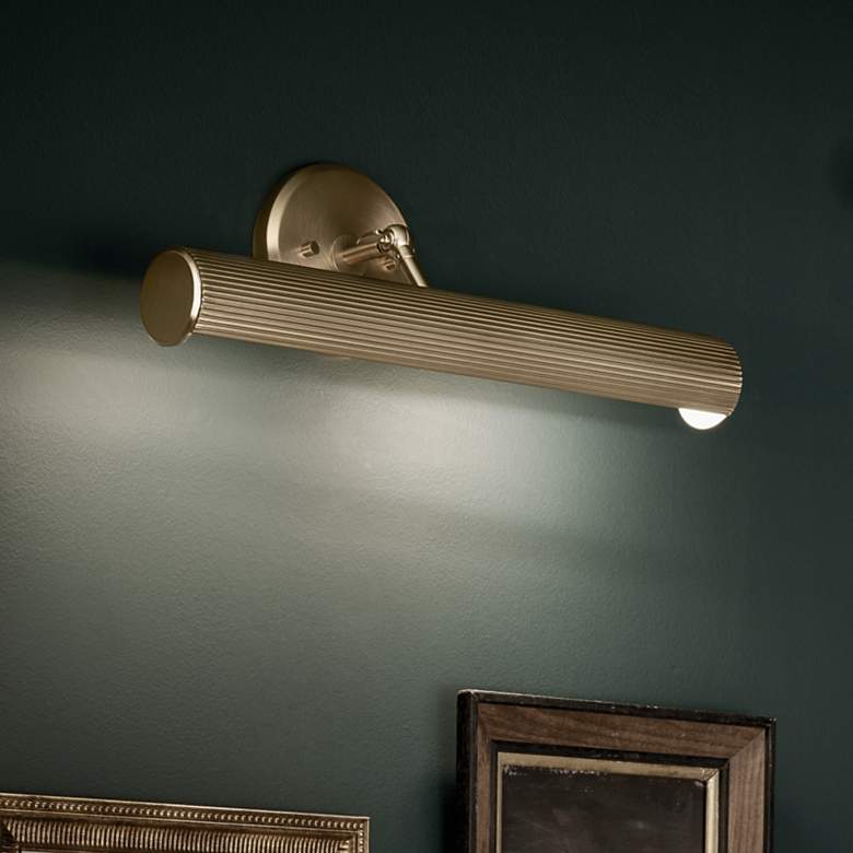 Image 1 Kichler Midi 12" Wide Champagne Bronze Picture Light
