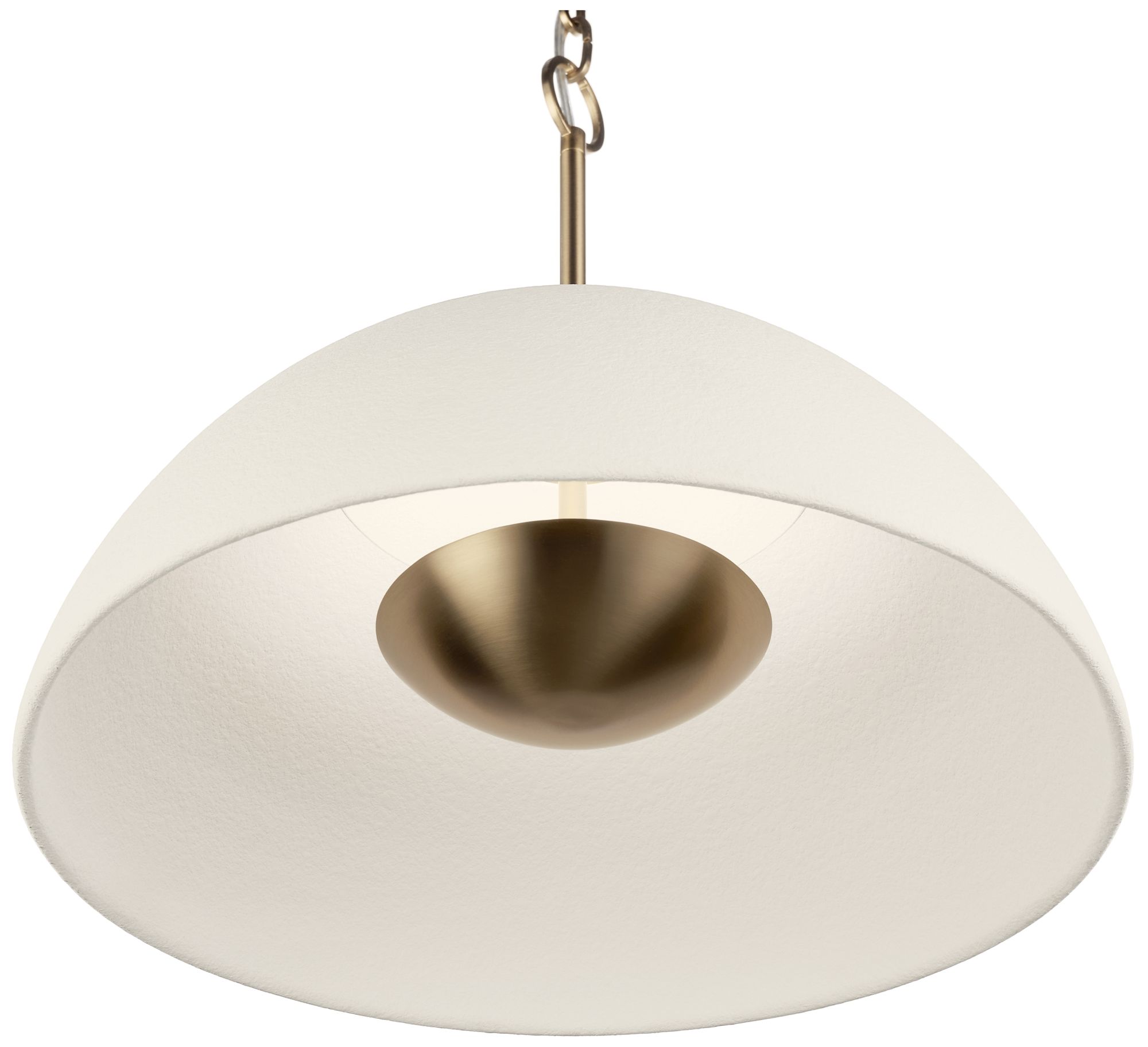 Image 4 Kichler Mikale 18" 1-Light Pendant White Ceramic Shade in Champagne Bronze more views