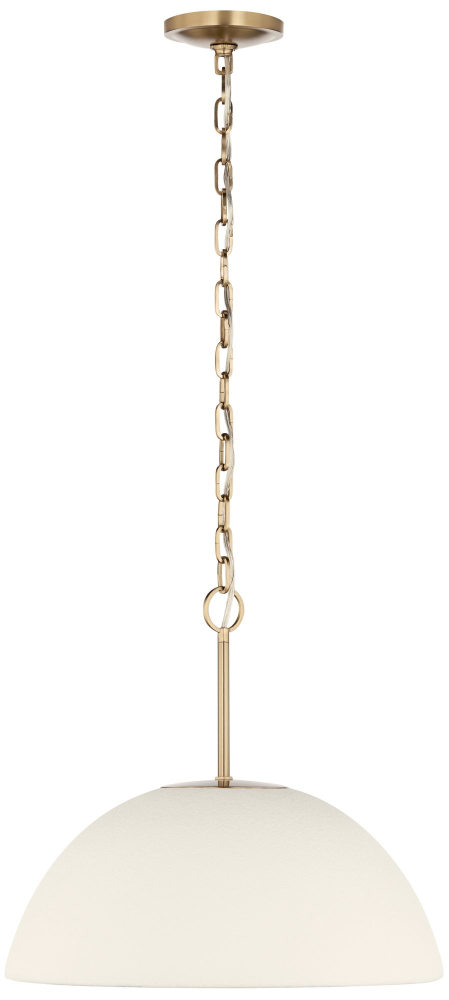 Image 6 Kichler Mikale 18" 1-Light Pendant White Ceramic Shade in Champagne Bronze more views