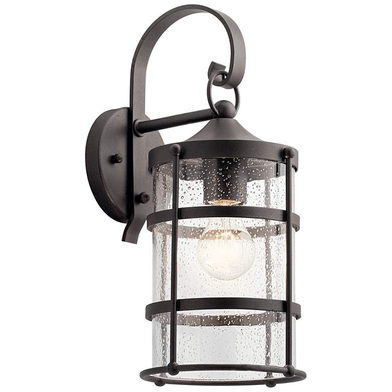 Image 1 Kichler Mill Lane 16" High Anvil Iron Outdoor Wall Light