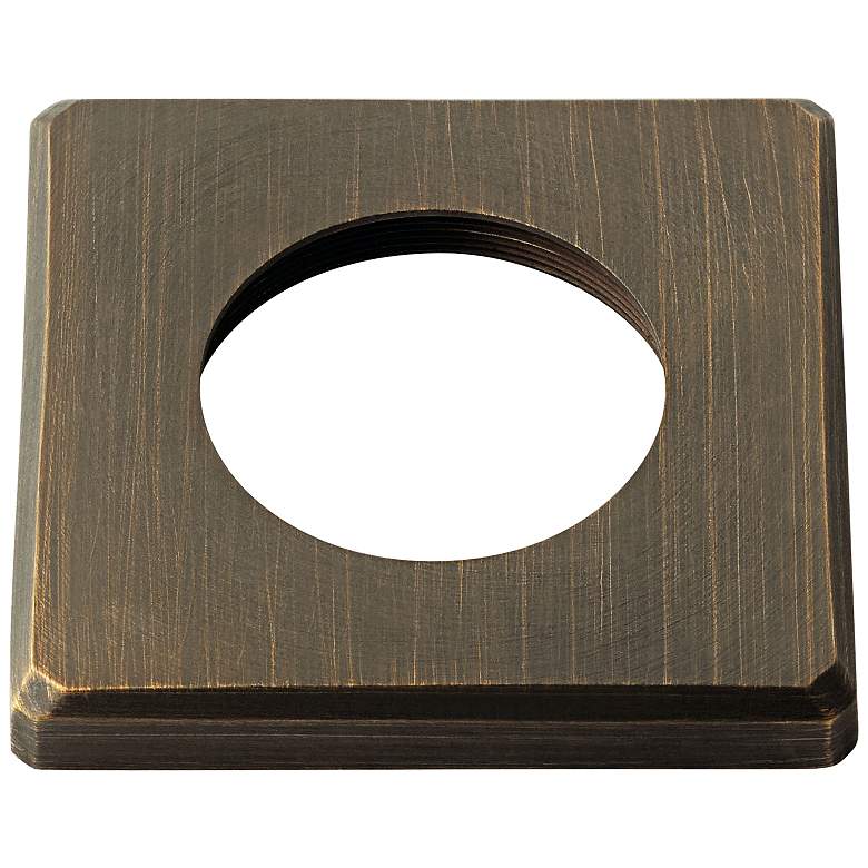 Image 1 Kichler Mini All-Purpose Brass Square In-Ground Accessory