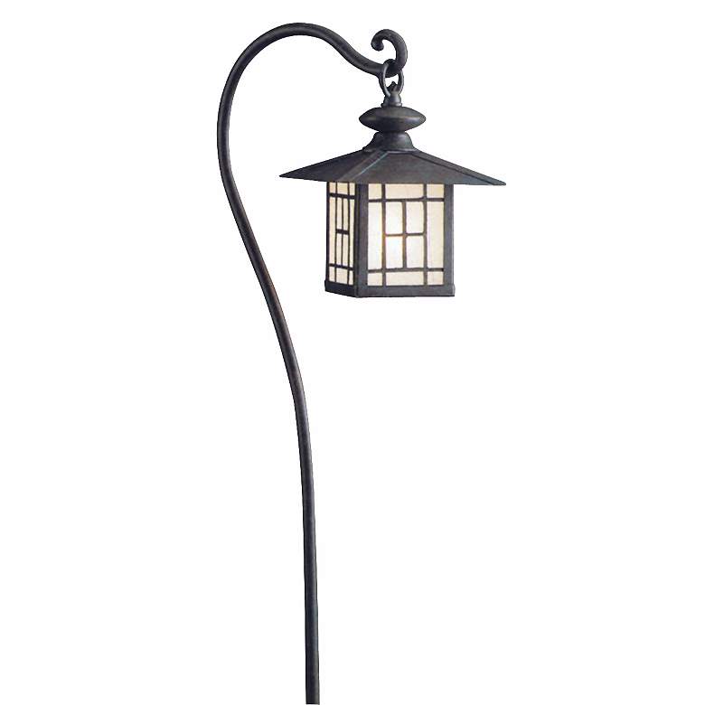 Image 3 Kichler Mission Lantern 27 inch High Patina Bronze Lantern Path Light