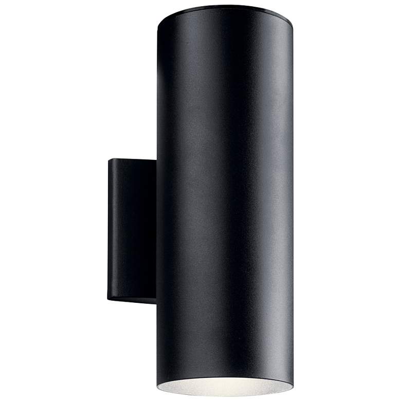 Image 1 Kichler Modern 12.3" High Textured Black LED Outdoor Wall Light