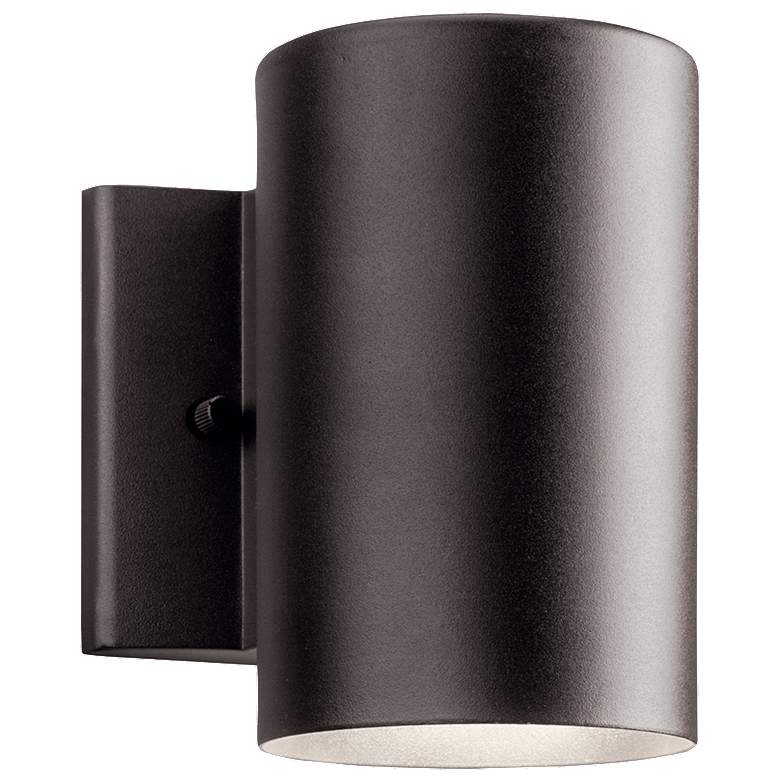 Image 1 Kichler Modern 7 inch High Textured Bronze LED Outdoor Wall Light