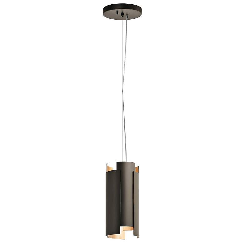 Image 2 Kichler Moderne 5 1/2" Wide Olde Bronze LED Mini Pendant