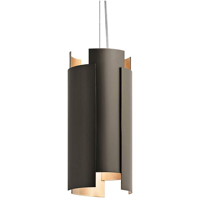 Image 4 Kichler Moderne 5 1/2" Wide Olde Bronze LED Mini Pendant more views