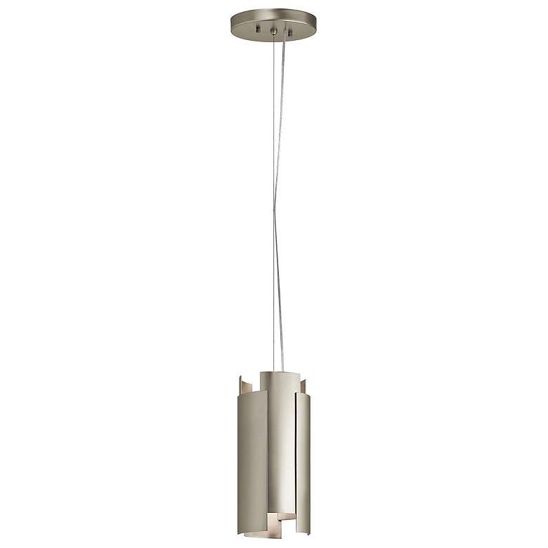 Kichler Moderne 5 1/2&quot; Wide Satin Nickel LED Mini Pendant
