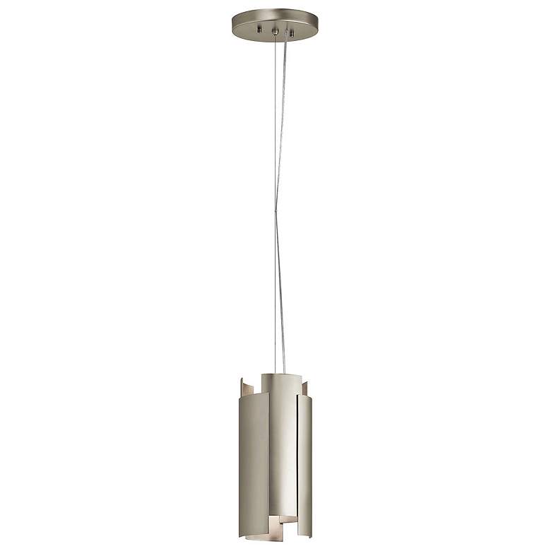 Image 2 Kichler Moderne 5 1/2 inch Wide Satin Nickel LED Mini Pendant