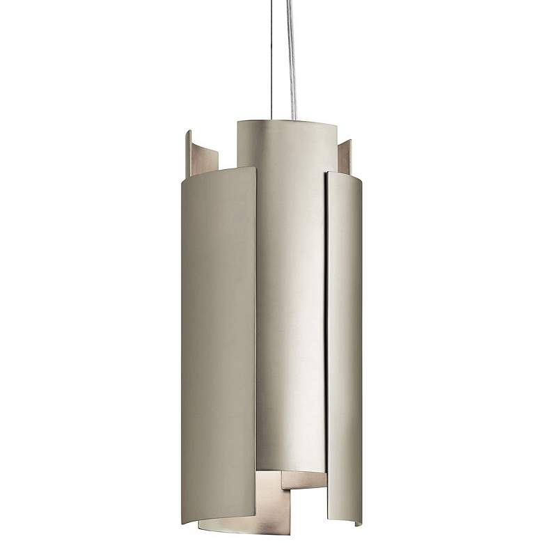 Image 4 Kichler Moderne 5 1/2 inch Wide Satin Nickel LED Mini Pendant more views