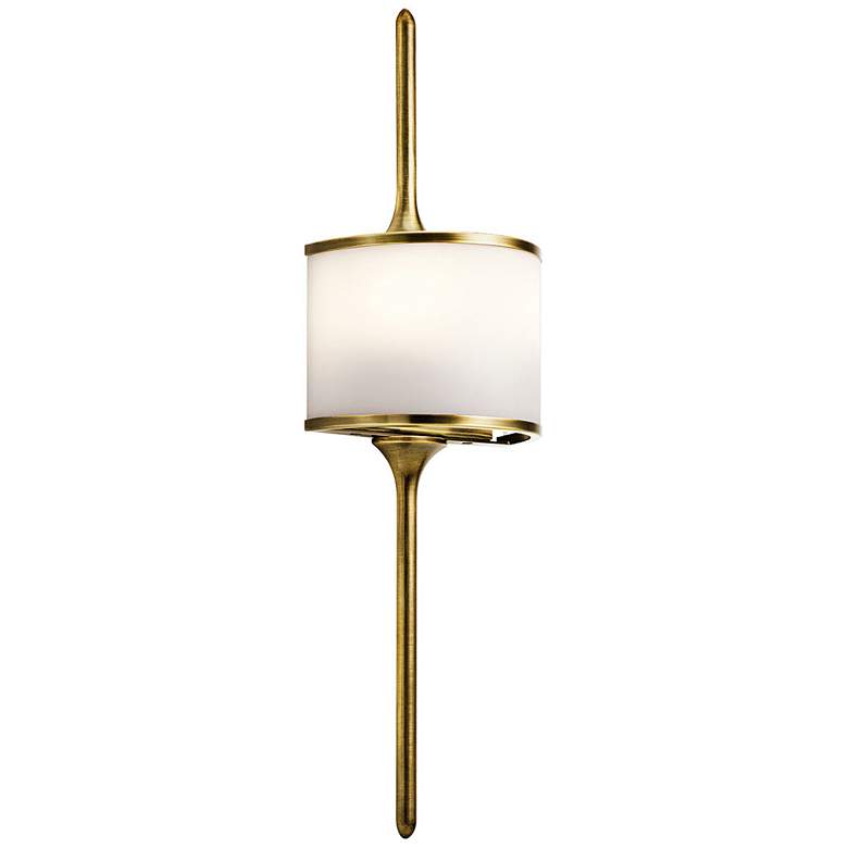 Image 1 Kichler Mona 22 inch High Natural Brass 2-Light Wall Sconce
