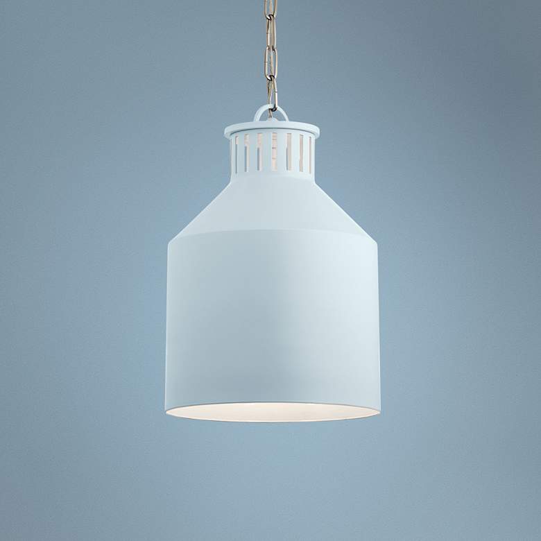 Image 1 Kichler Montauk 12 inch Wide Light Blue and White Mini Pendant