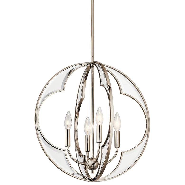 Image 1 Kichler Montavello 18 3/4 inch Wide Nickel 4-Light Chandelier