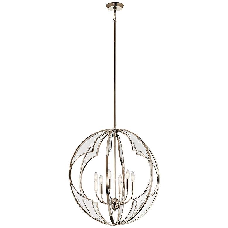 Image 3 Kichler Montavello 26 inchW Polished Nickel 6-Light Chandelier more views