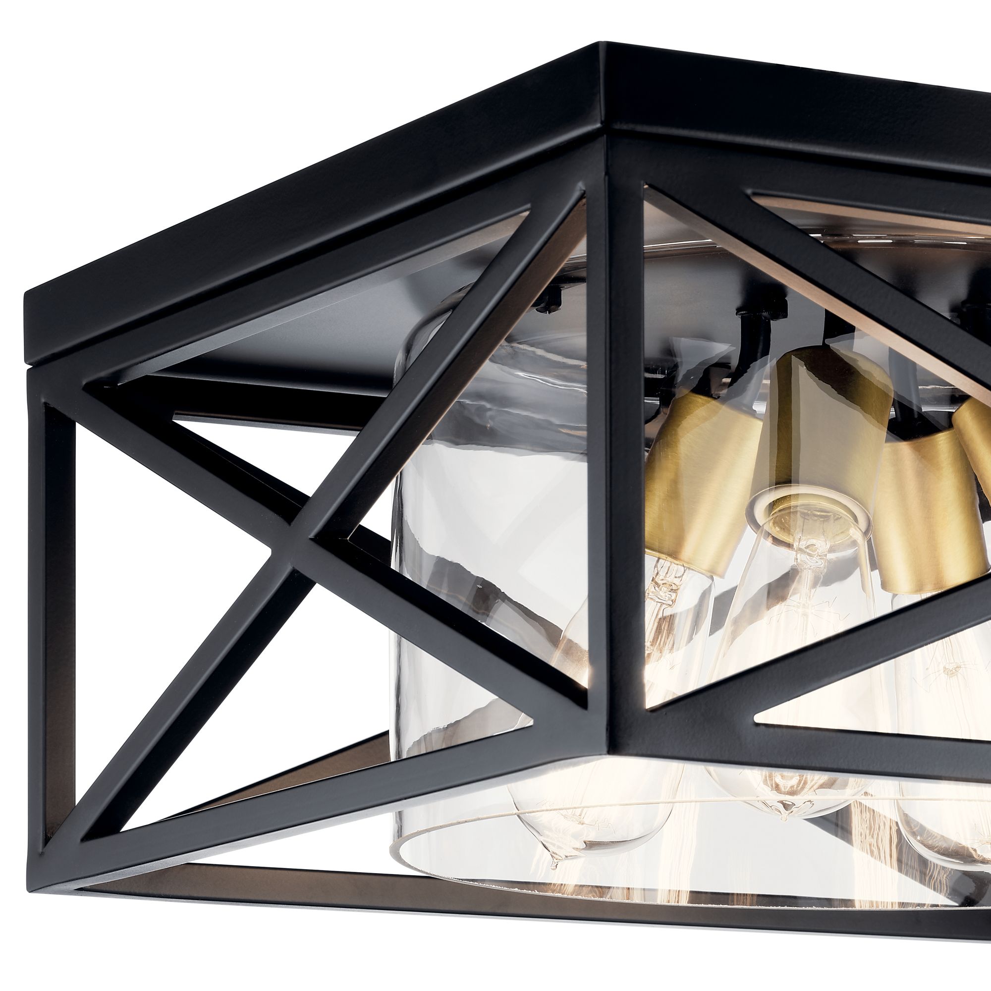 Image 3 Kichler Moorgate 16" Wide 4-Light Black Ceiling Light more views