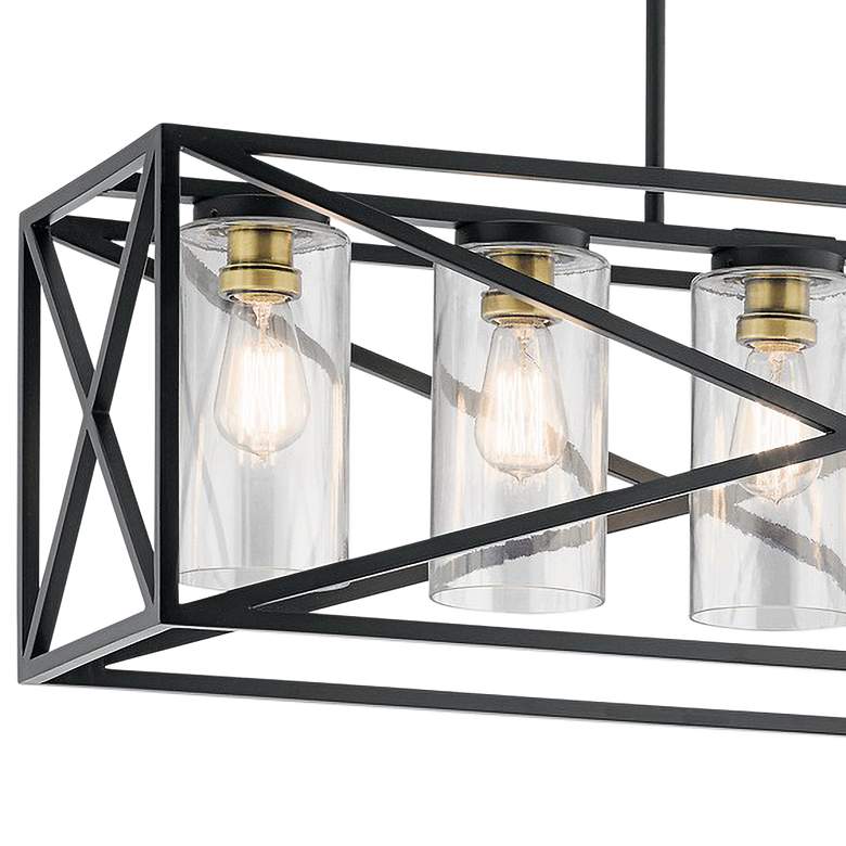 Image 3 Kichler Moorgate 36" Wide Black Finish Kitchen Island Linear Pendant more views