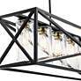 3_Kichler Moorgate 48" Black Rectangular Kitchen Island Light Pendant more views