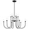 Kichler Moraine 50 Inch LED 12 Light 2-Tier Chandelier in Black
