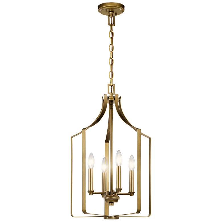 Image 1 Kichler Morrigan 15" Wide Candelabra Natural Brass Small Chandelier
