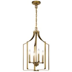 Kichler Morrigan 15" Wide Candelabra Natural Brass Small Chandelier