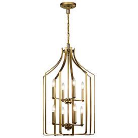 Image1 of Kichler Morrigan 19"W Natural Brass 8-Light Foyer Chandelier