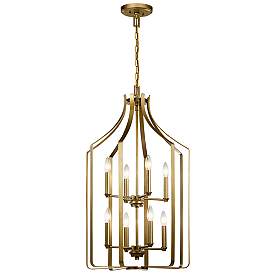 Image2 of Kichler Morrigan 19"W Natural Brass 8-Light Foyer Chandelier more views