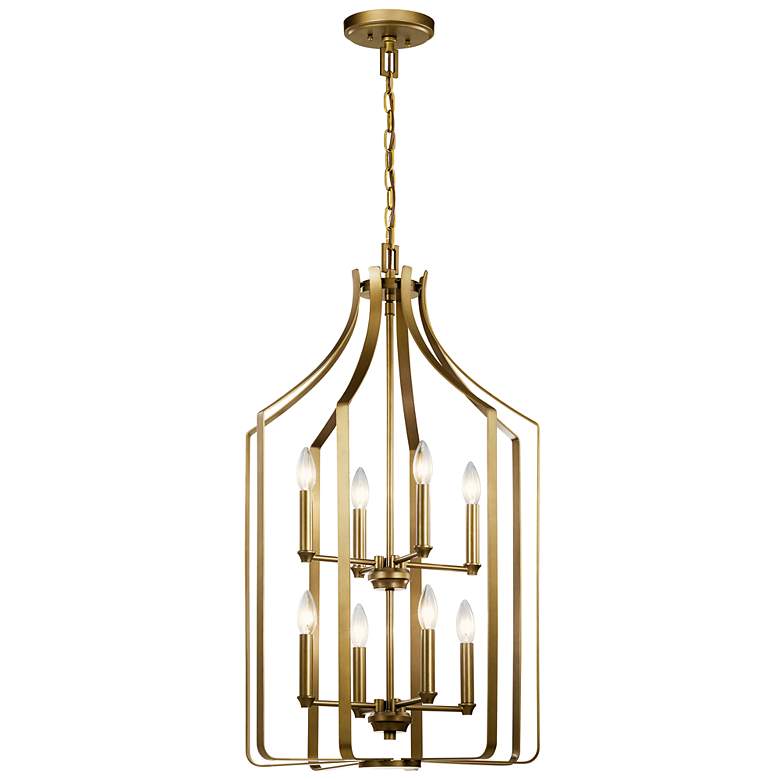Image 2 Kichler Morrigan 19"W Natural Brass 8-Light Foyer Chandelier more views