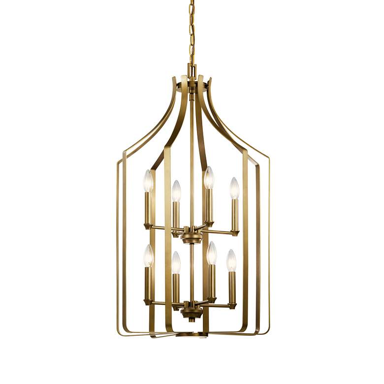 Image 3 Kichler Morrigan 19"W Natural Brass 8-Light Foyer Chandelier more views
