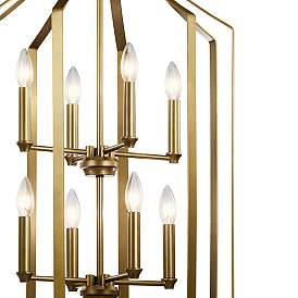Image4 of Kichler Morrigan 19"W Natural Brass 8-Light Foyer Chandelier more views