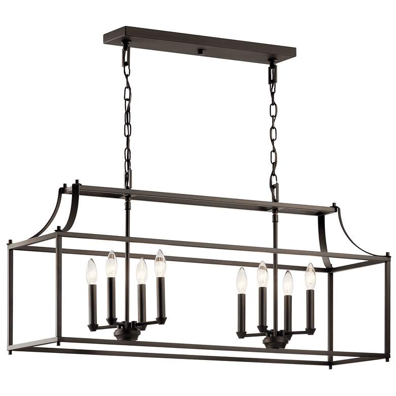 Image 2 Kichler Morrigan 40.5" Wide Bronze 8-Light Open Linear Chandelier