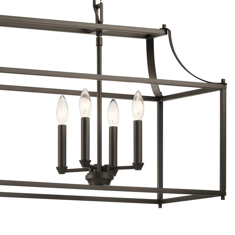 Image 3 Kichler Morrigan 40.5 inch Wide Bronze 8-Light Open Linear Chandelier more views