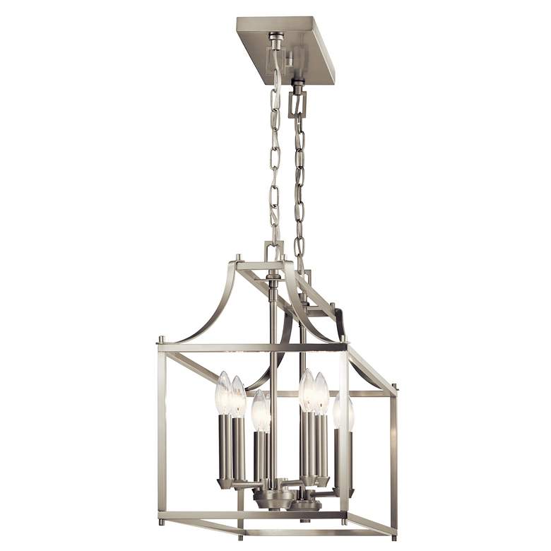 Image 2 Kichler Morrigan 40.5 inch Wide Nickel 8-Light Open Linear Chandelier more views